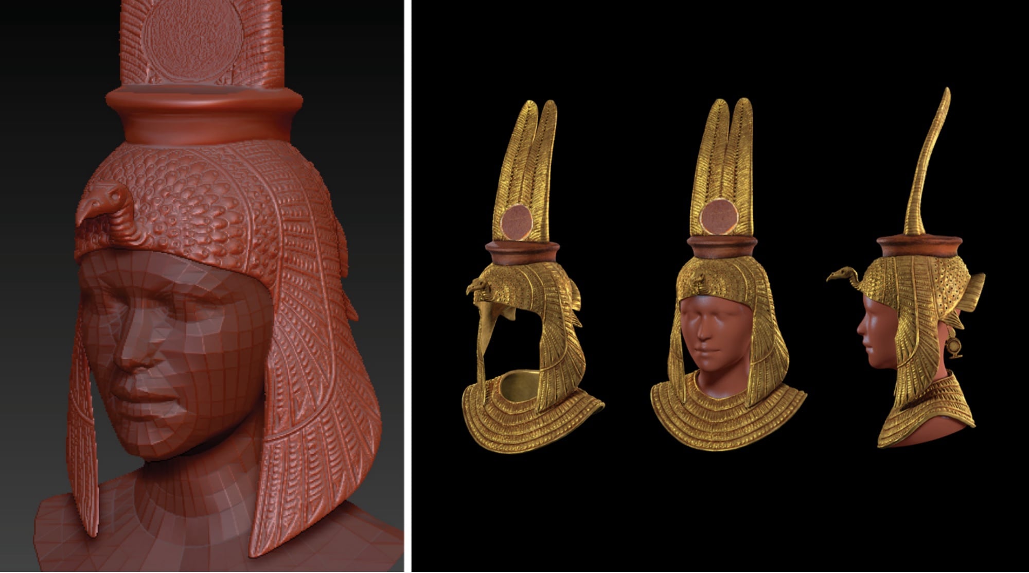 3D Renders of Nefertari Crown