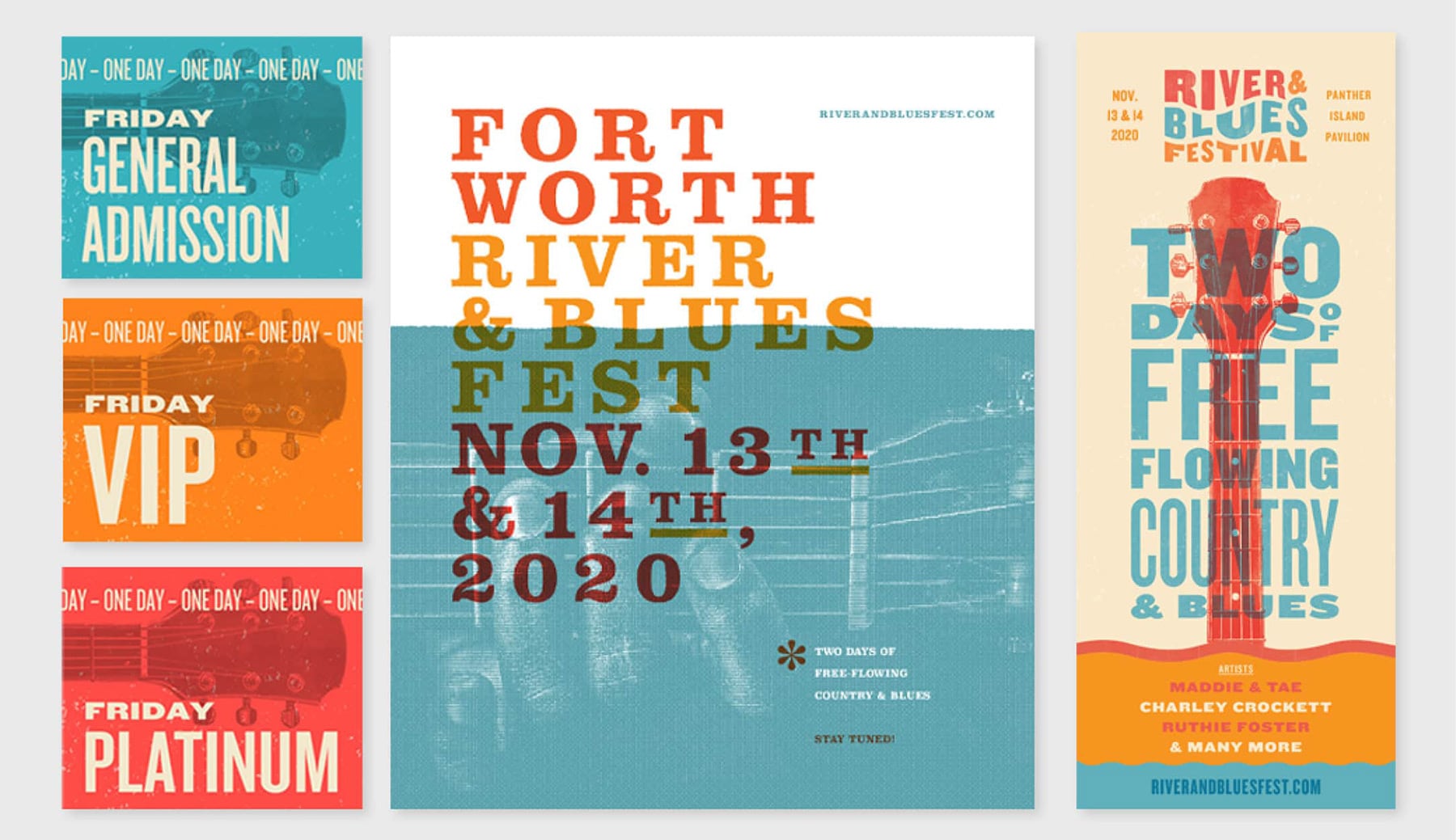 Posters for River and Blues Festival