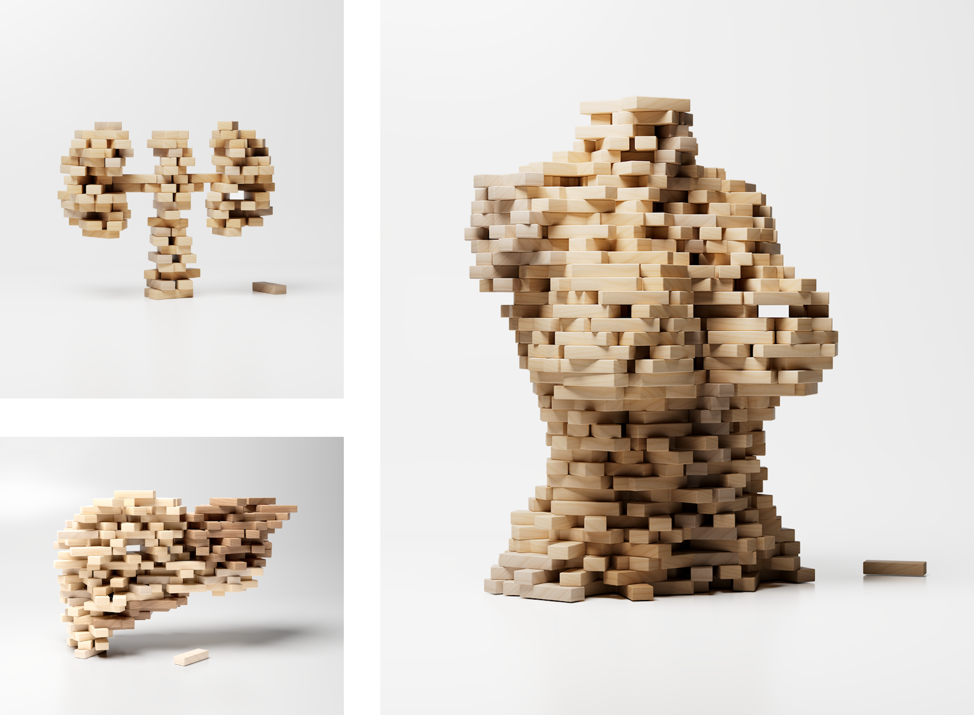 jenga body collage