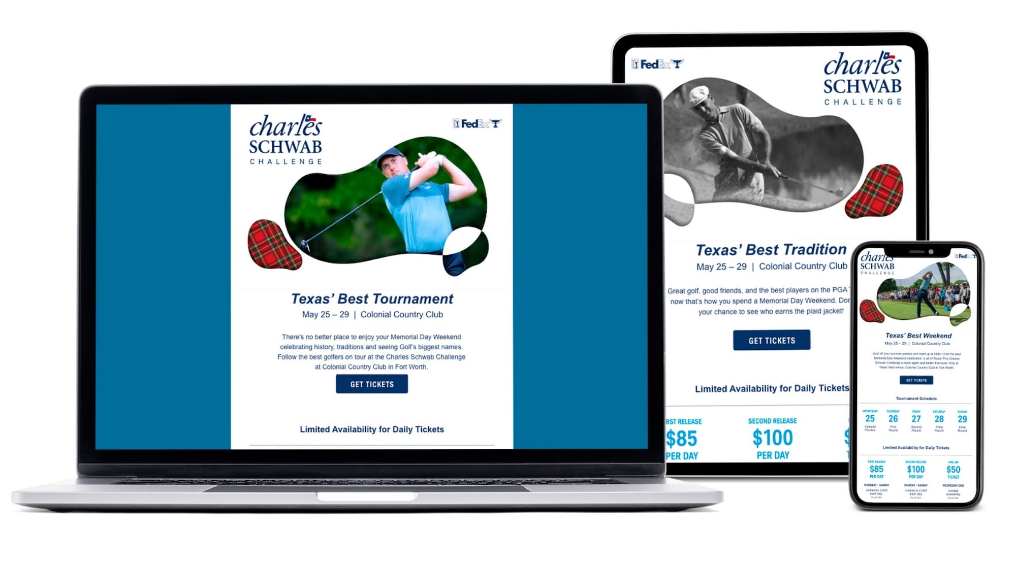 Email marketing for charles schwab challenge