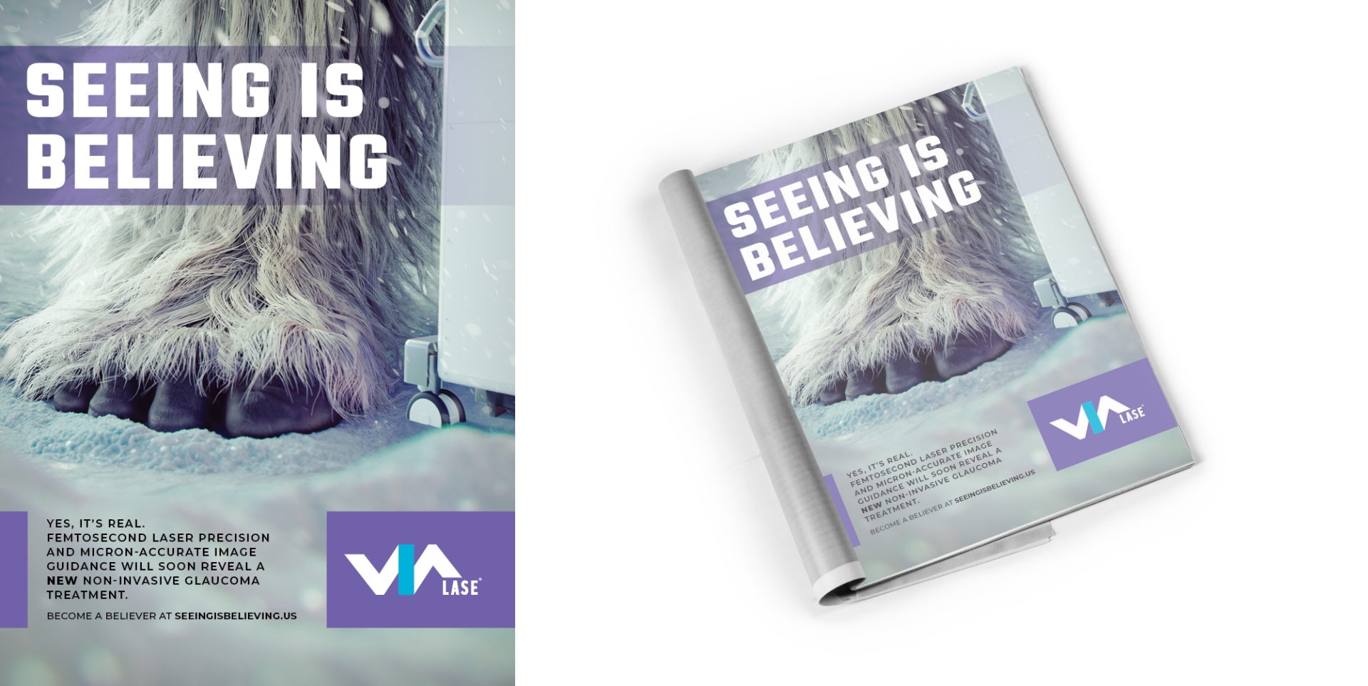 Vialase yeti print ads